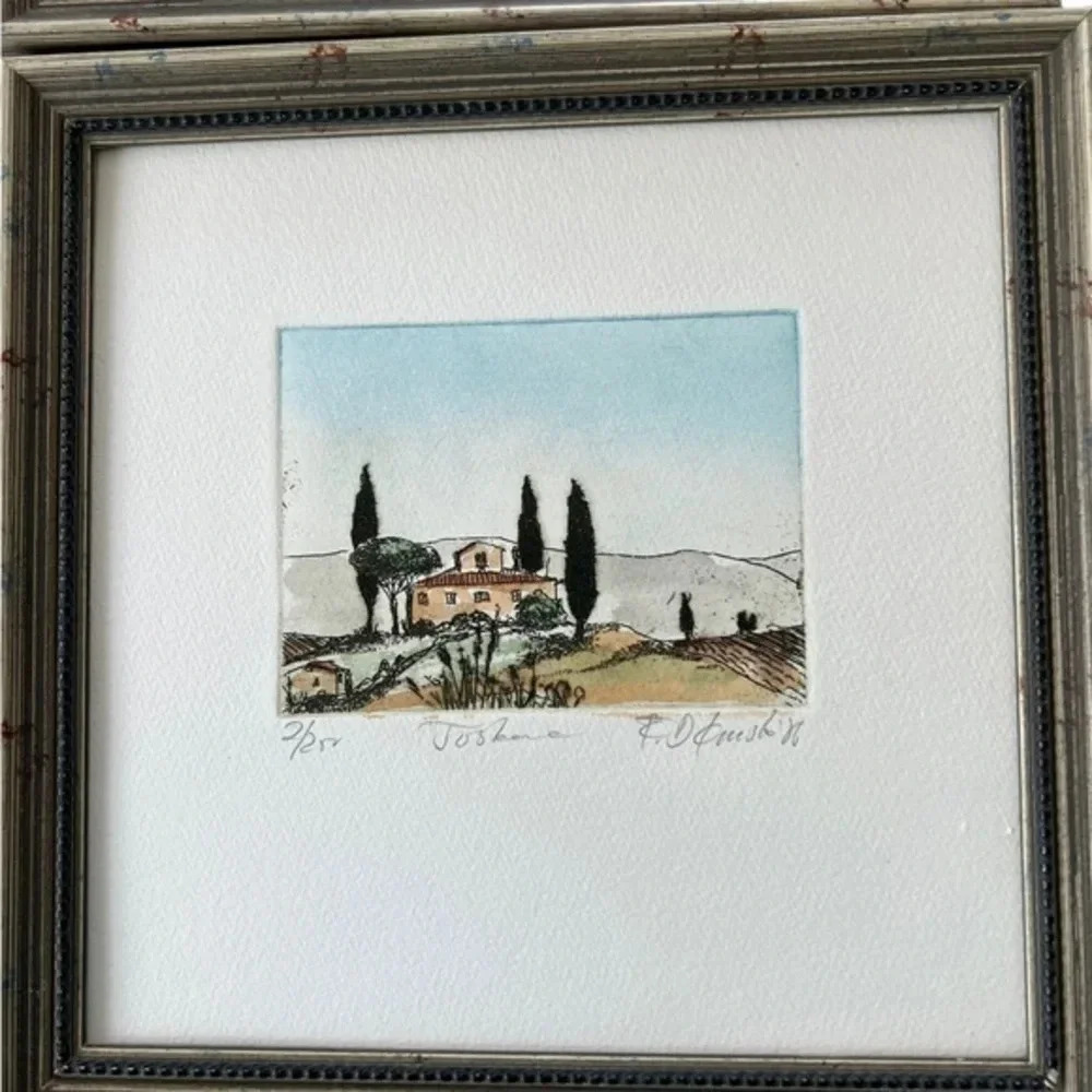 Two Framed‎ Vintage Landscapes By German Artist Klaus-Dieter Kryska - Picture 3 of 6
